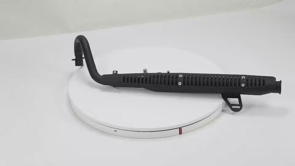 BS3501 - Carbon Performance Dx Upswept S/Steel Exhaust in Black Fit 50cc to 212cc Engines