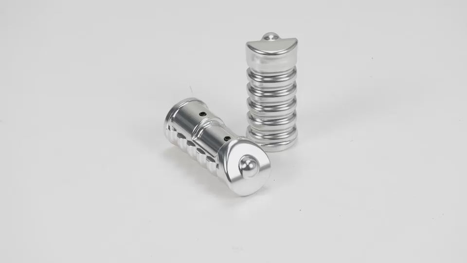 BS4131 - VERY HIGH QUALITY CNC FOOT PEGS FOR CT70 AND Z50 IN ALLOY COLOUR