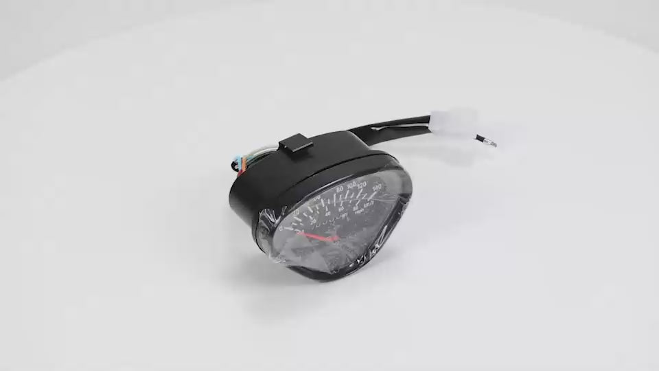 BS0197 - DX Speedometer Black Face - 140km/h