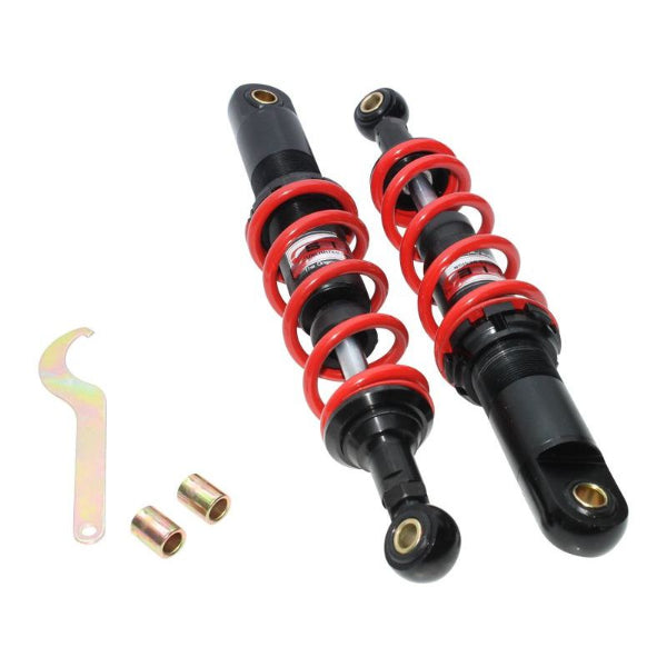 BS0037-RED - Rear Shocks 330mm 6 Coil Spring In Red