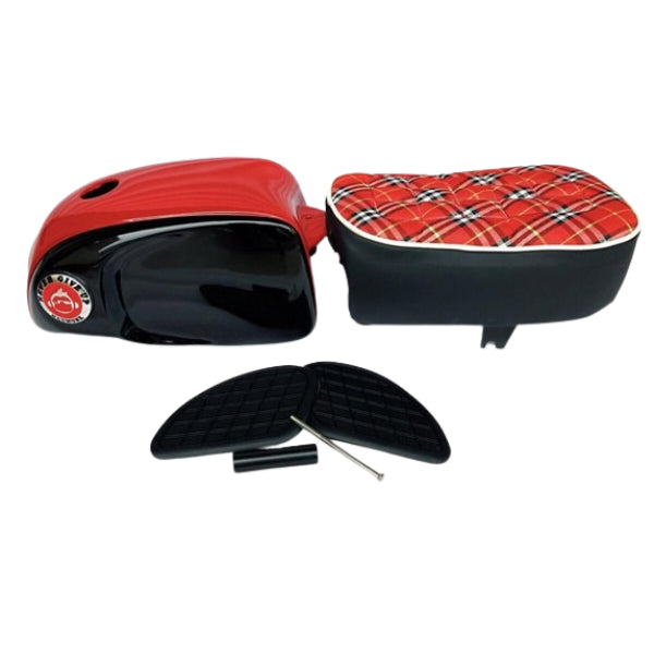 BS1839 - N.G.U. Products Seat and Tank Cover  Kit for Munk Black and Red