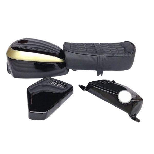 BS1841 - N.G.U. Products Seat and CB Style Tank Cover and Side Panels Kit for Munk Black
