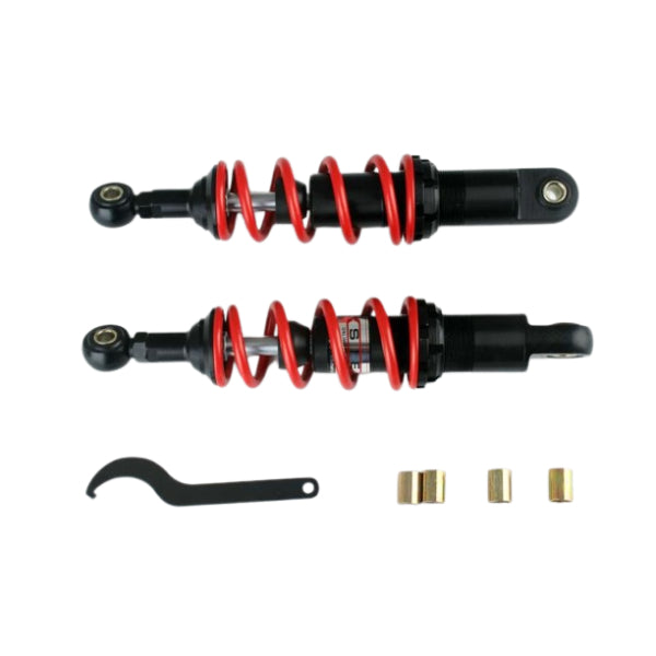 BS3087 - Rear Shocks 285MM 6 Roll Spring In Red