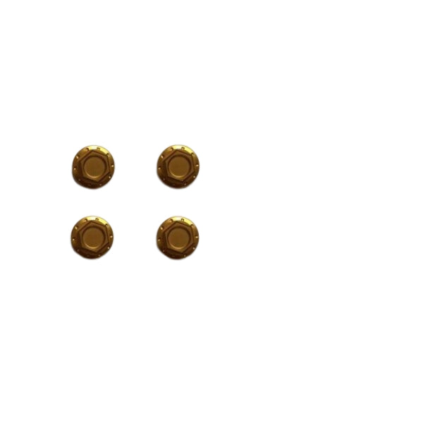 BS3195 - Gold CNC Shock Nuts Top and Bottom Set of 4