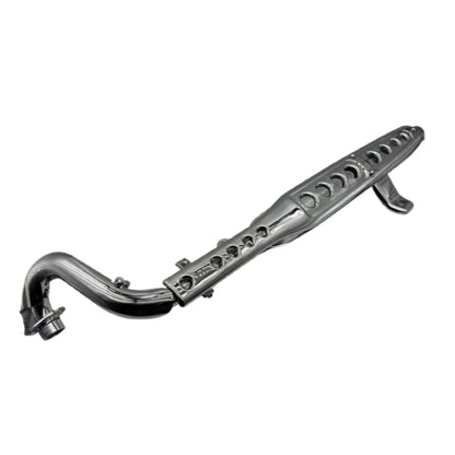 BS3683 - DX HIGH DUALITY CHROMED UP SWEPT EXHAUST FOR 50CC E MARKED