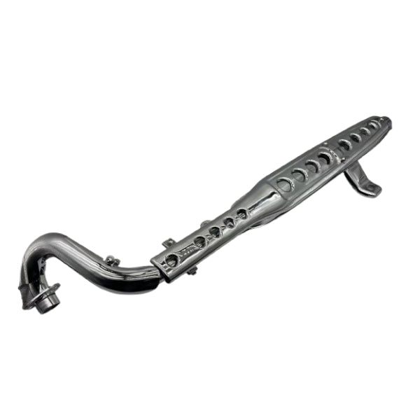 BS3683 - DX HIGH DUALITY CHROMED UP SWEPT EXHAUST FOR 50CC E MARKED