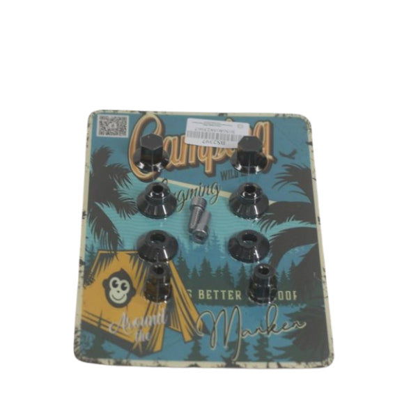 BS2397 - CNC REAR SHOCK ABSORBER UPPER AND LOWER NUTS AND LIFTING NAILS IN BLACK