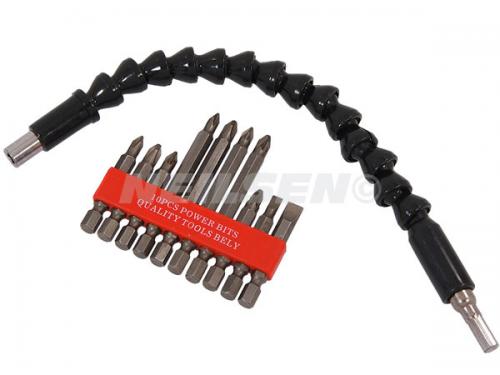 11PCS POWER BIT SET WITH FLEXIBLE EXT BAR