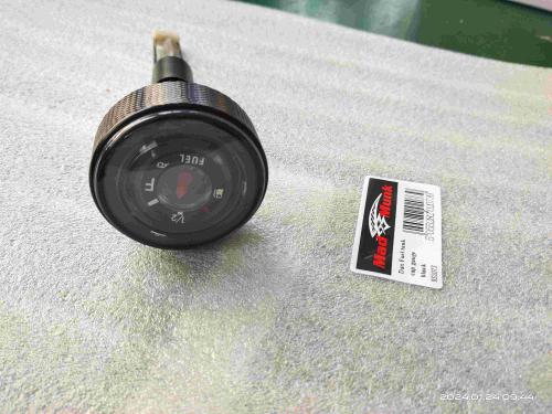 DX ALLOY FUEL CAP WITH FUEL GAUGE IN  BLACK