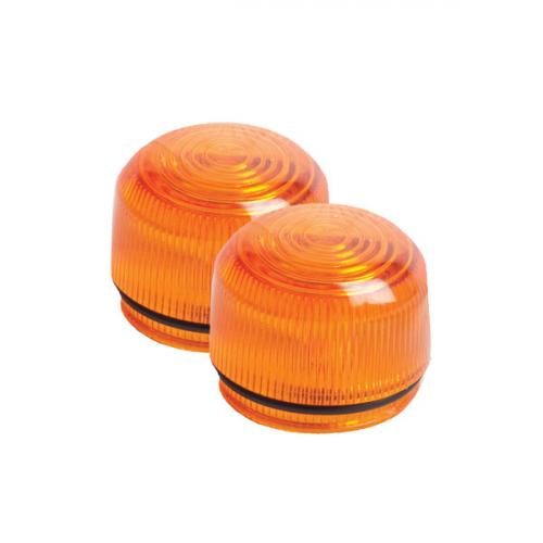 2PC LAMP REPAIR SET ORANGE LENS& RUBBER GASKET