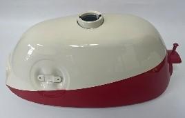 WHITE AND RED Z50 TANK ROUND BADGE MODEL