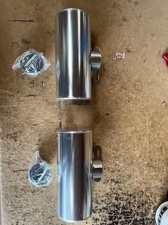 PAIR OF ALLOY POLISHED SIDE TANKS 