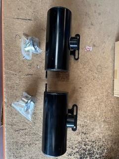 PAIR OF ALLOY BLACK SIDE TANKS 