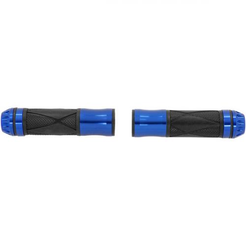 HANDLE BAR GRIPS WITH BLUE ENDS