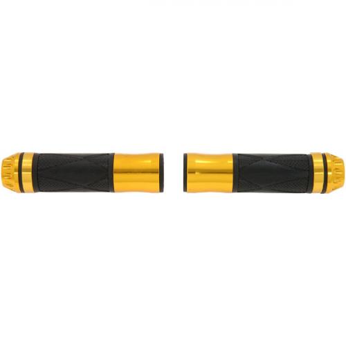 HANDLE BAR GRIPS WITH GOLD ENDS