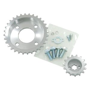 DX 7MM OFF SET FRONT AND REAR SPROCKETS 15/38TH