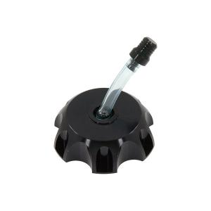 Alloy fuel tank cap with top valve BLACK