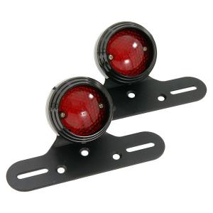 E MARKED  BIG BLACK REAR LIGHT RED LENS