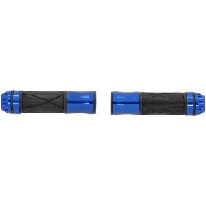 HANDLE BAR GRIPS WITH BLUE ENDS