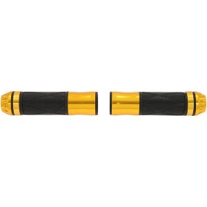 HANDLE BAR GRIPS WITH GOLD ENDS