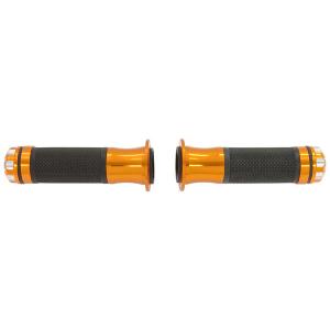 HANDLE BAR GRIPS WITH GOLD  ENDS