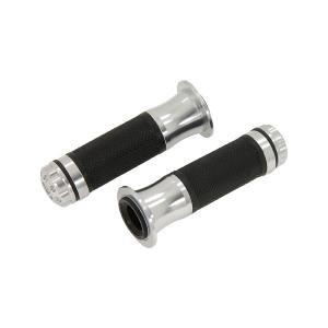 HANDLE BAR GRIPS WITH SILVER  ENDS